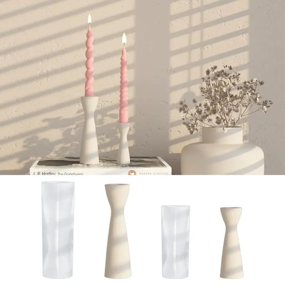 Candle Making Place - แม่พิมพ์เทียนซิลิโคนแบบใหม่ สำหรับทำเทียน DIY ฐานปูนปลาสเตอร์ ของตกแต่งบ้าน สำหรับวางเทียน