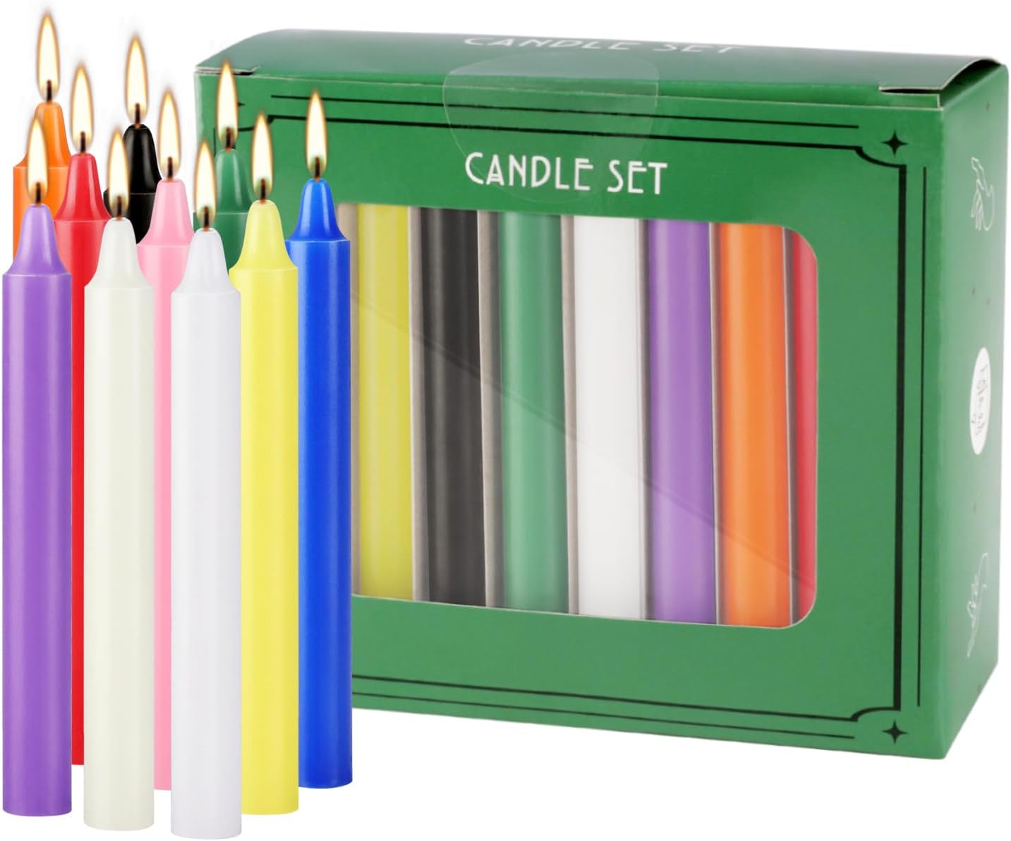 Candle Making Place - เทียนแท่งเล็กหลากสี 20 ชิ้น ไม่หยด ไม่มีควัน ไม่มีกลิ่น