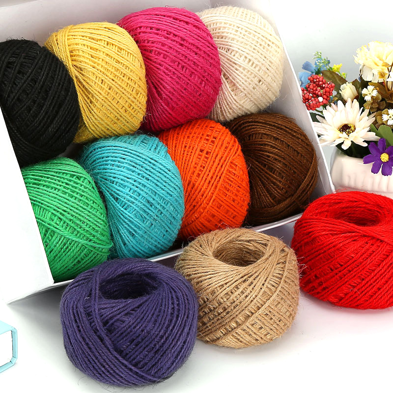 Jute Bag Packaging - เชือกป่านธรรมชาติ DIY ขนาด 2 มม. 50