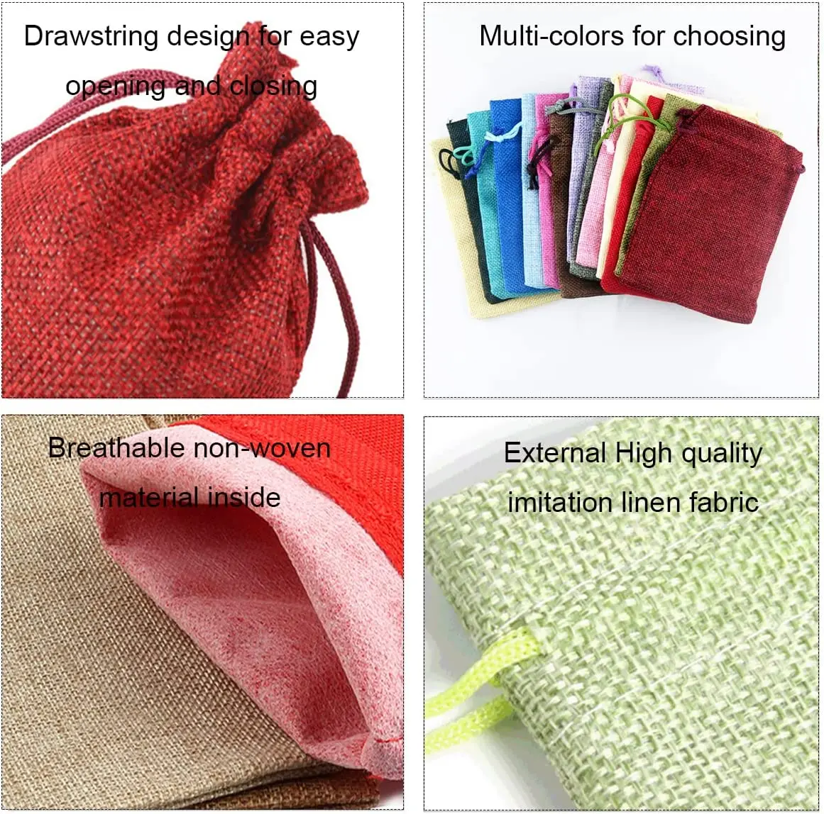 10/5Pcs Jute Drawstring ธรรมชา - Jute Bag Packaging บทวิจารณ์และราคา