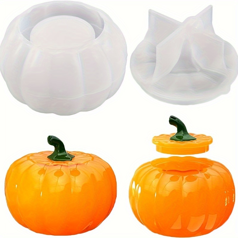 2 ชิ้นฟักทอง Jar แม่พิมพ์ซิลิโ - Candle Making Design บทวิจารณ์และราคา