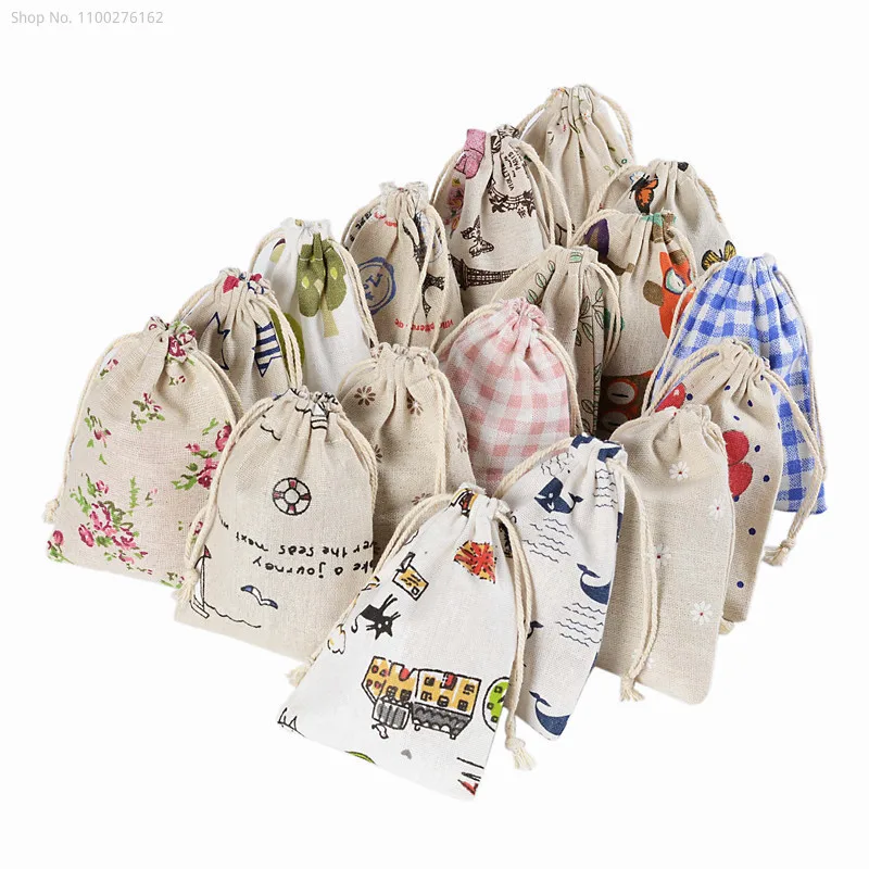 100 ชิ้นผ้าขนาดเล็กกระเป๋ากระเ - Jute Bag Packaging บทวิจารณ์และราคา