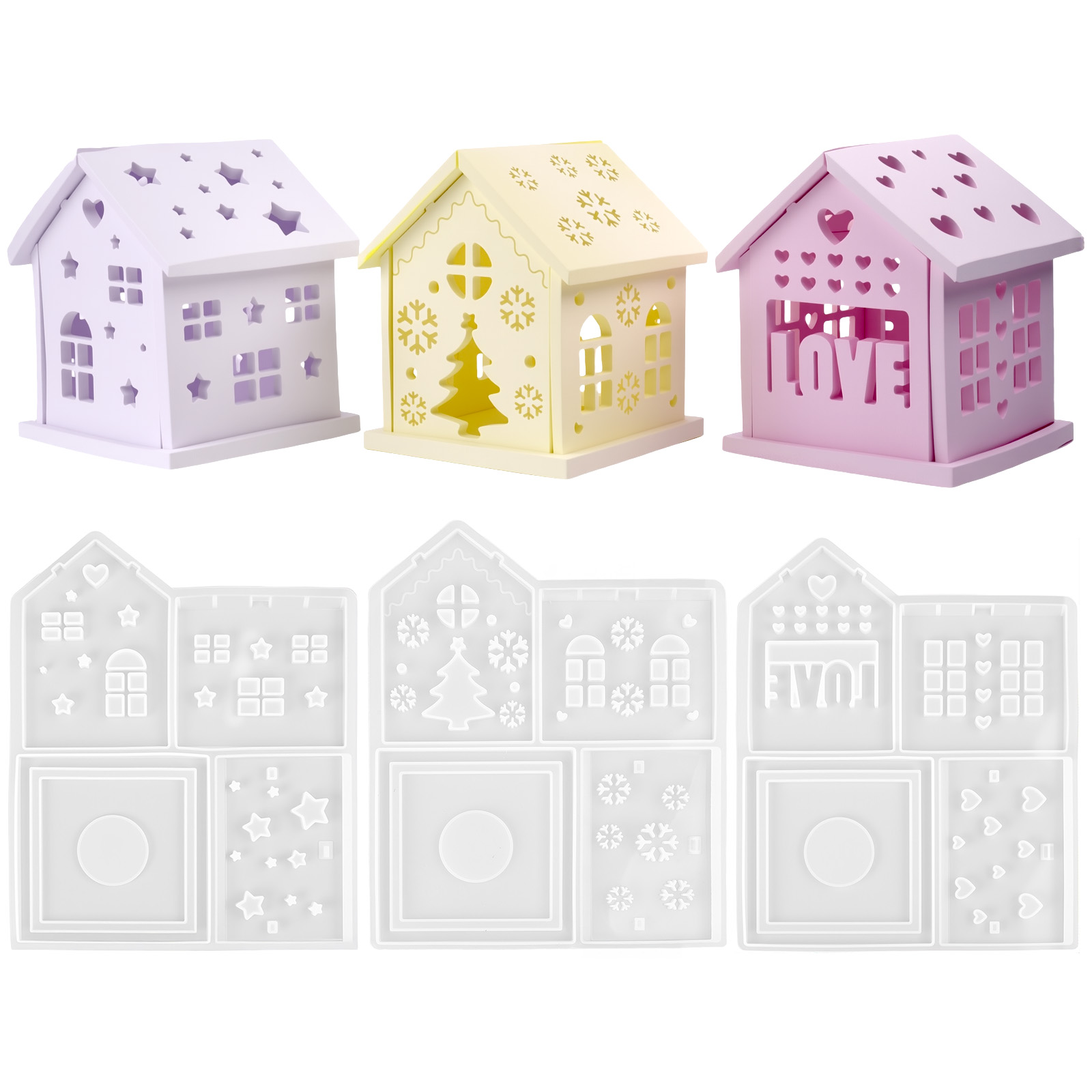 3D House แม่พิมพ์ซิลิโคน DIY C - Candle Making Equipment บทวิจารณ์และราคา