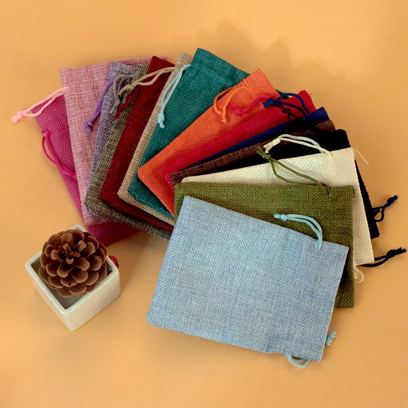 50 ชิ้น/ล็อต 7x9 9x12 10x14 13 - Jute Bag Packaging บทวิจารณ์และราคา