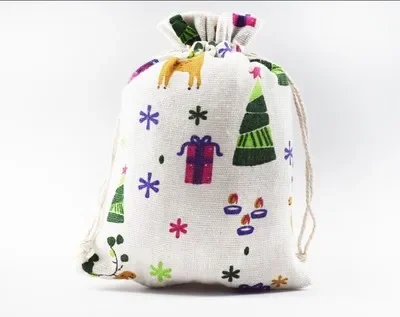 100 ชิ้น ถุงผ้าลายปัก ถุงผ้าฝ้ - Jute Bag Packaging บทวิจารณ์และราคา