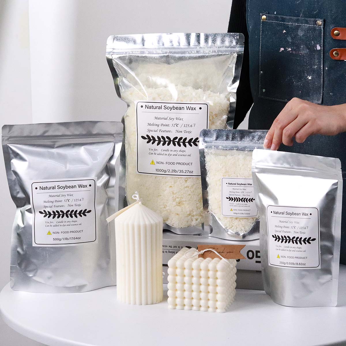 100/250/500/1000g ขี้ผึ้งถั่วเ - Candle Making Soy Wax บทวิจารณ์และราคา