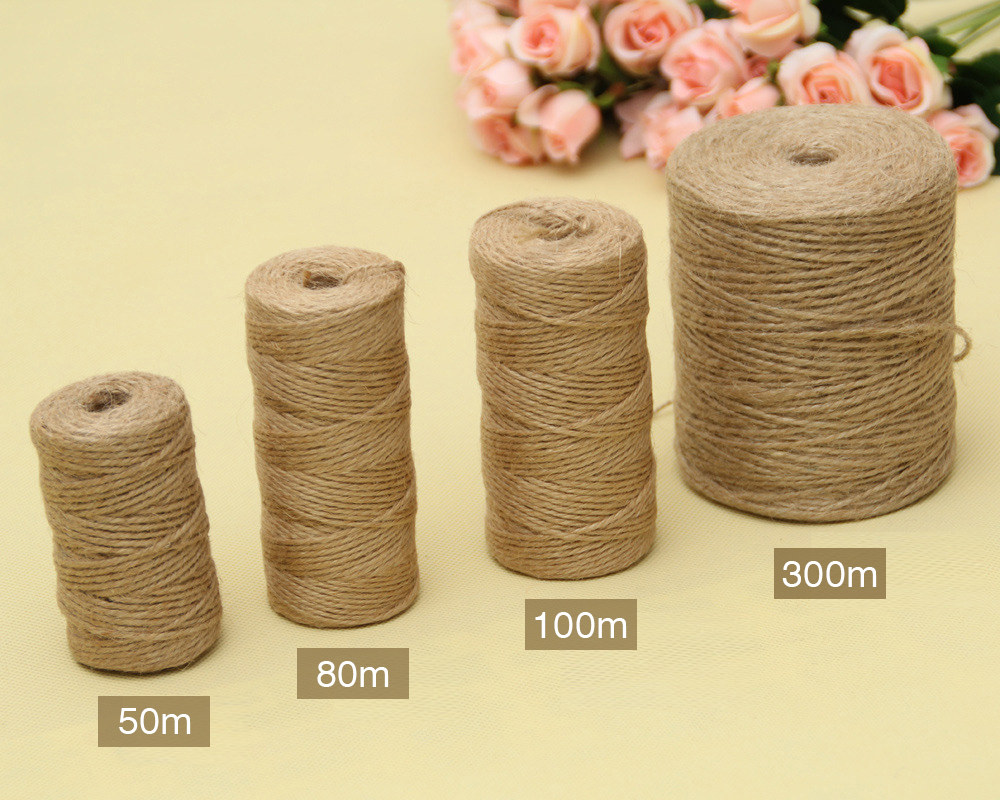 50/80/100 เมตรธรรมชาติ Vintage - Jute Bag Packaging บทวิจารณ์และราคา