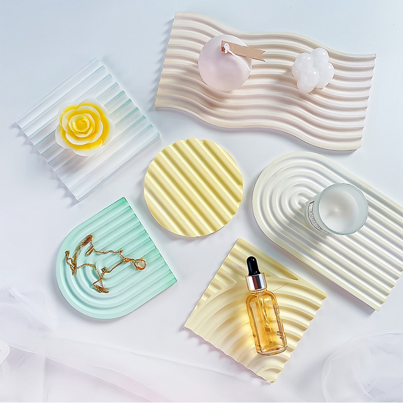 DIY ลาย Wave ถาดแม่พิมพ์สําหรั - Candle Making Design บทวิจารณ์และราคา