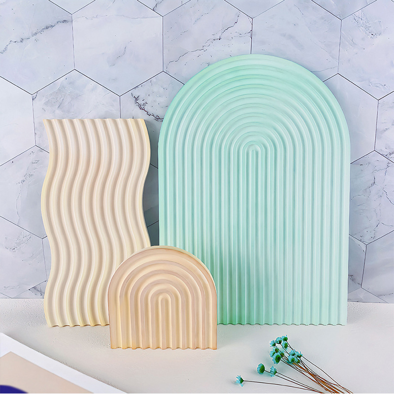 DIY ลาย Wave ถาดแม่พิมพ์สําหรั - Candle Making Design บทวิจารณ์และราคา