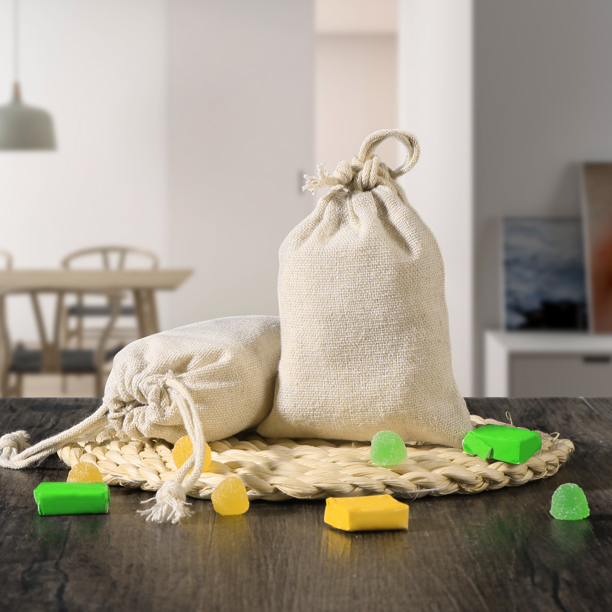 10 ชิ้น ถุงผ้ากระสอบป่านแบบมีเ - Jute Bag Packaging บทวิจารณ์และราคา