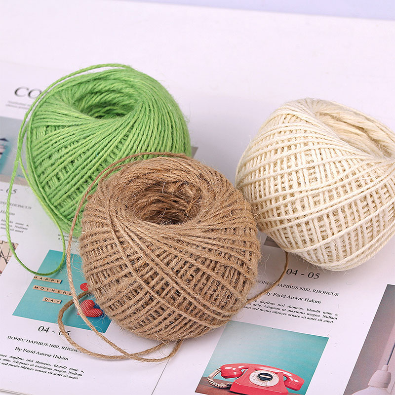 เชือกป่านธรรมชาติ DIY ขนาด 2 ม - Jute Bag Packaging บทวิจารณ์และราคา