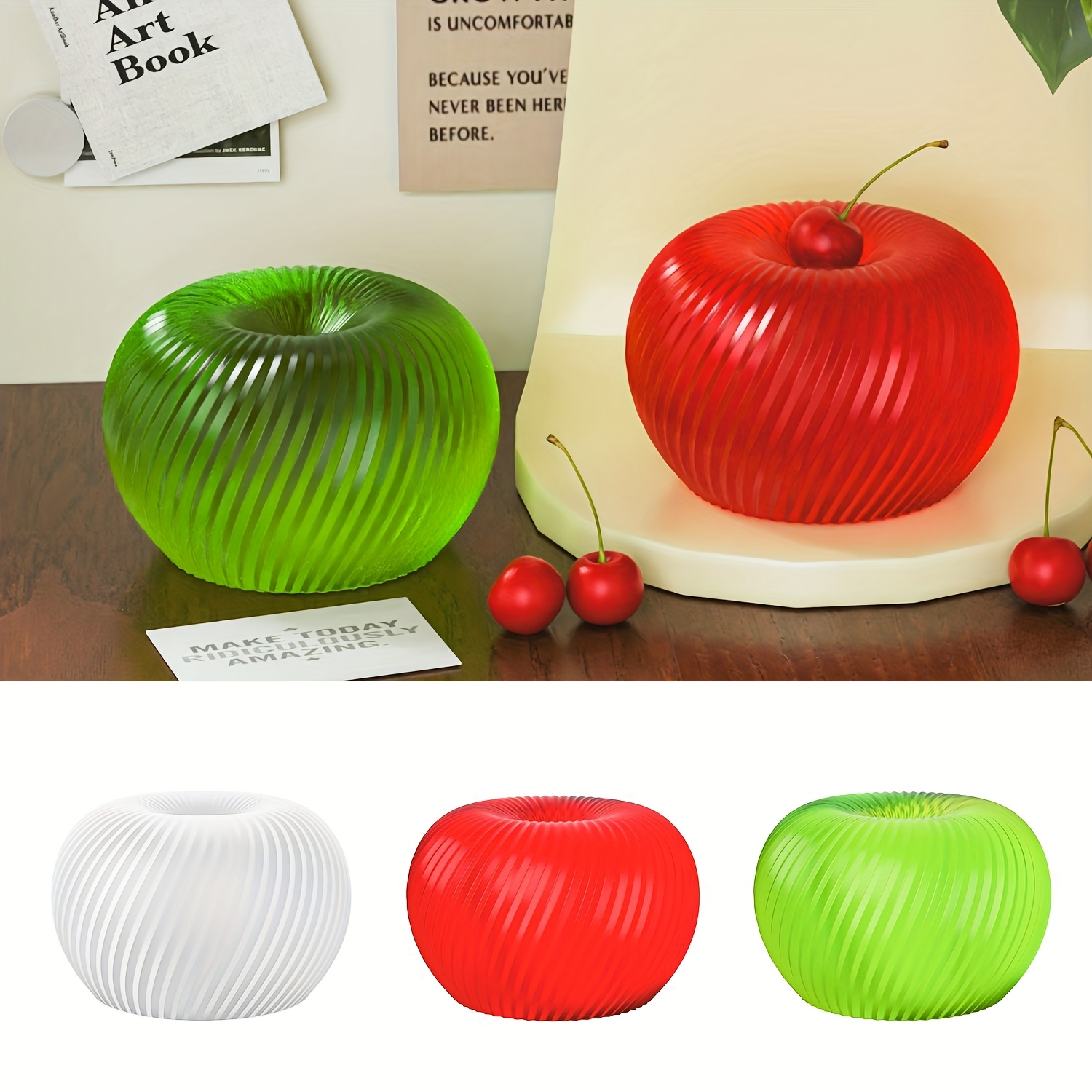 แม่พิมพ์ซิลิโคนรูปแอปเปิ้ลสีแด - Candle Making Design บทวิจารณ์และราคา