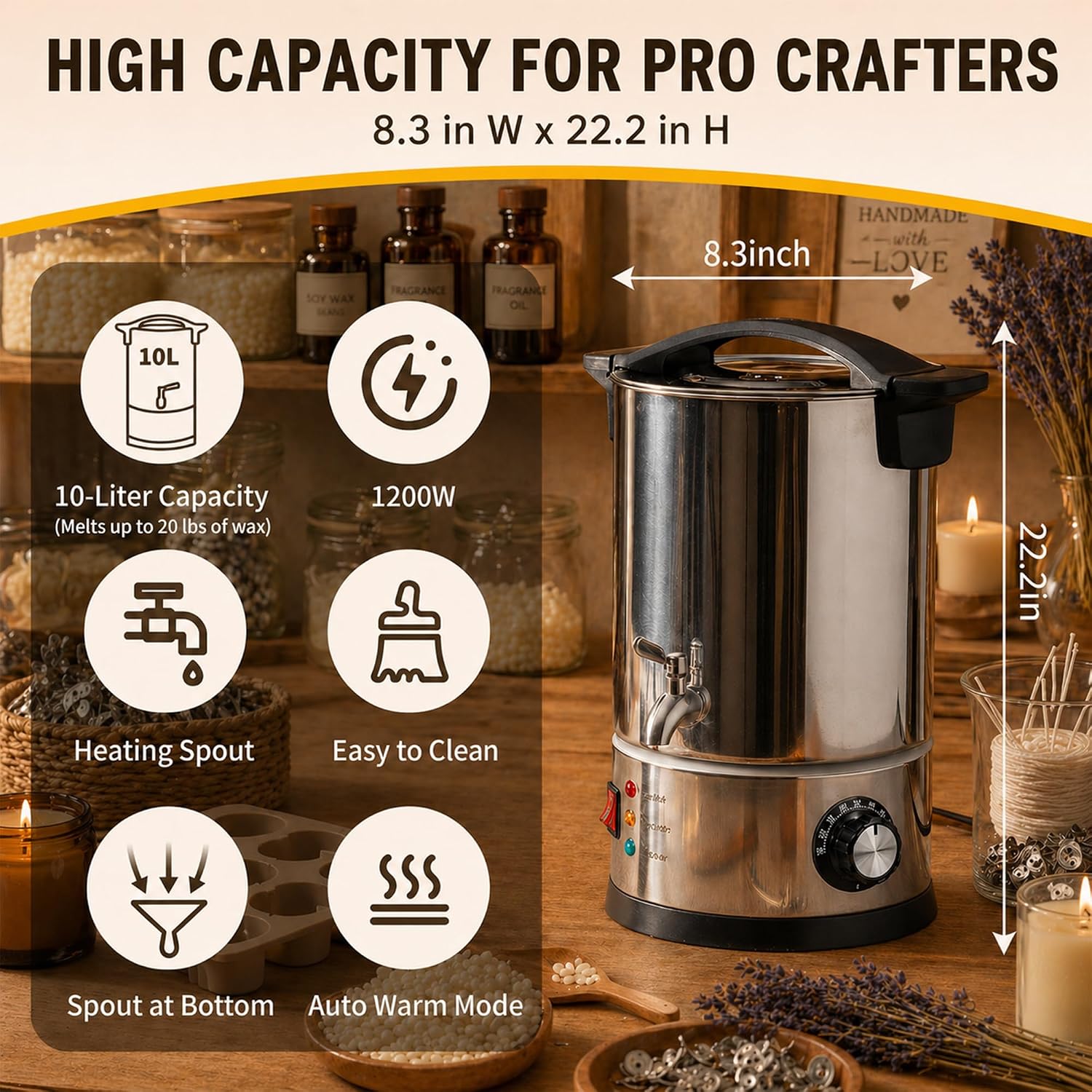 เครื่องหลอมขี้ผึ้ง 10 ลิตร สำห - Candle Making Tempe บทวิจารณ์และราคา