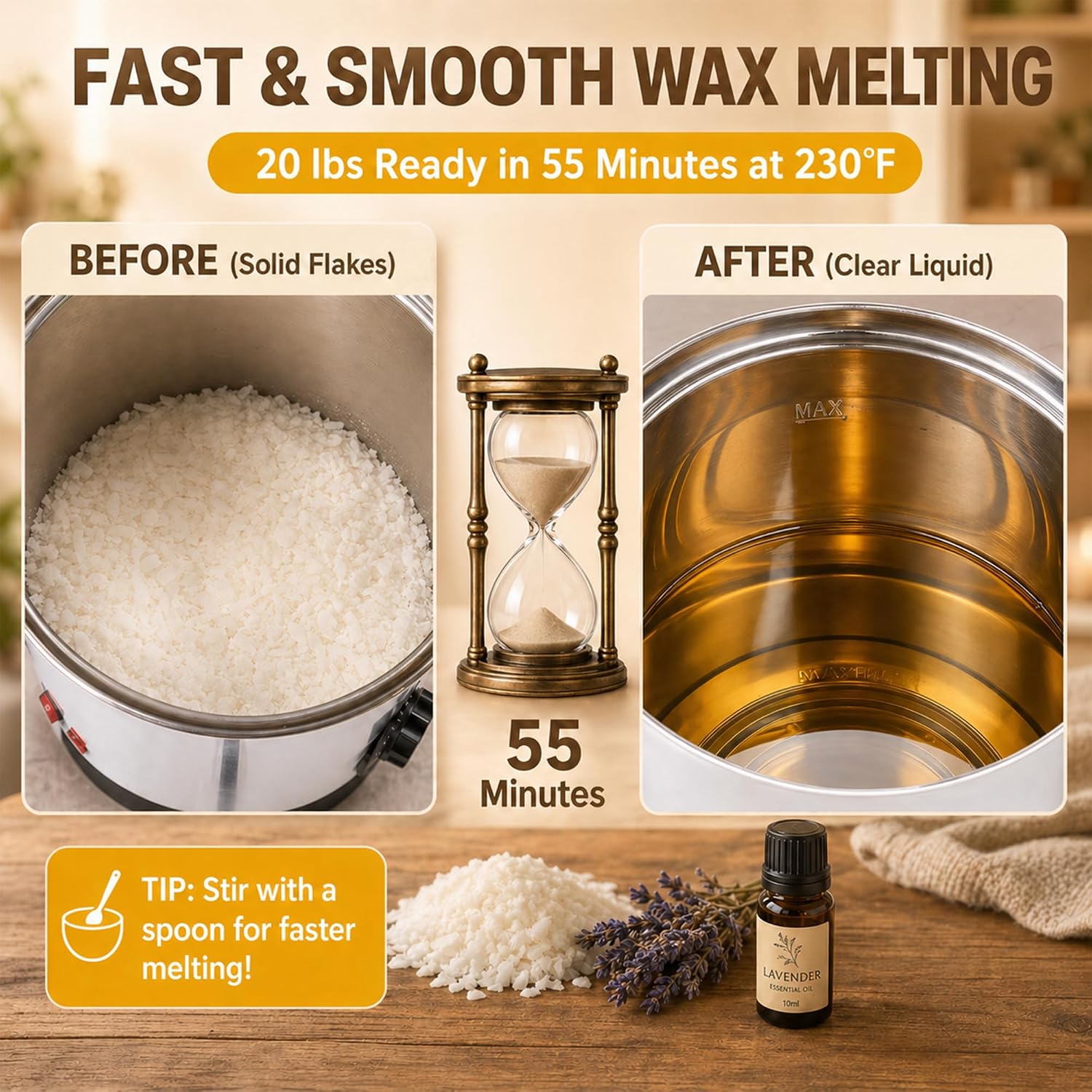 เครื่องหลอมขี้ผึ้ง 10 ลิตร สำห - Candle Making Tempe บทวิจารณ์และราคา